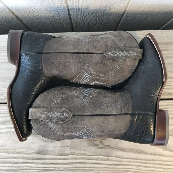 Cody James Bull Shoulder Mens Black Gray Leather Western Boots Mens 9 D BBH4 - Picture 6 of 13